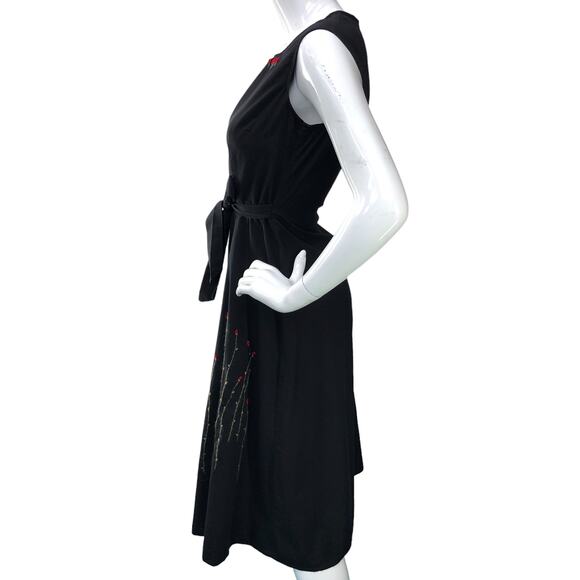 Chinchilla Womens Size 165/88A US S Dress Embroidered Floral A Line Square Neck - Picture 5 of 12